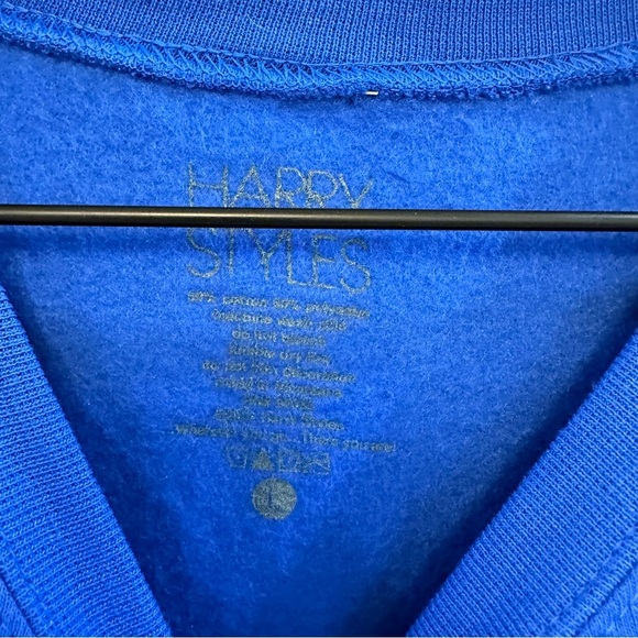 HARRY STYLES Love On Tour Official Soup Letter Blue Crew Neck LARGE - Picture 2 of 4